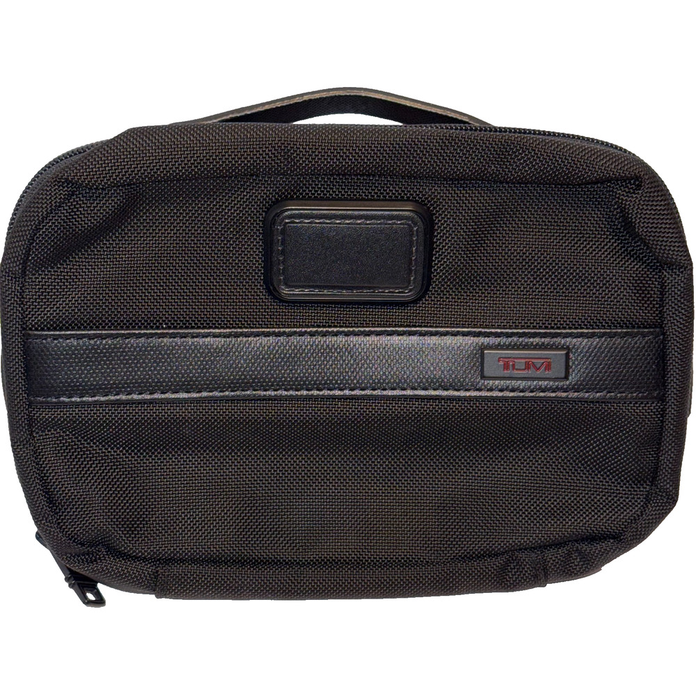 Tumi Alpha 2 Small Clutch Pouch Golf Toiletry Bag Travel Ballistic Black Nylon